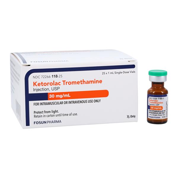 Ketorolac IM/IV Injection 30mg/mL SDV 1mL 25/Package