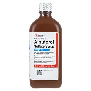 Albuterol Sulfate Oral Syrup 2mg/5mL Bottle 16oz Each