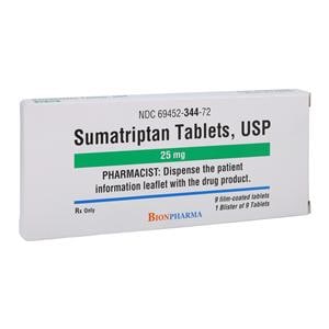 Sumatriptan Succinate Tablets 25mg Box 9/Package
