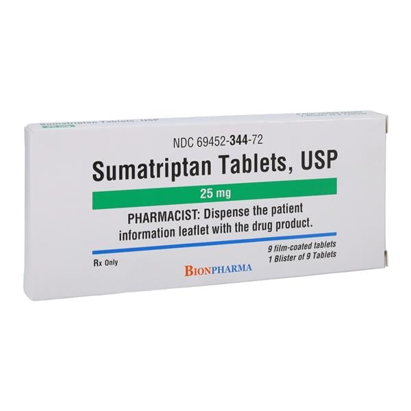Sumatriptan Succinate Tablets 25mg Box 9/Package