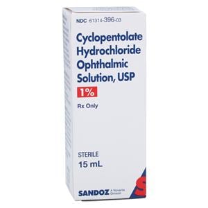 Cyclopentolate HCl Ophthalmic Solution 1% Bottle 15mL Each