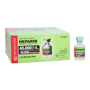 Heparin Sodium (Pork) Injection 10Mu/mL MDV 4mL 25/Package