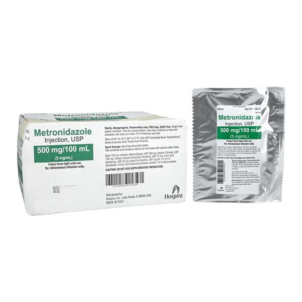 Metronidazole Injection 500mg Bag 100mL 24/Package