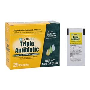 Triple Antibiotic Ointment Topical Ointment 0.9gm Foil Pack 25/Bx