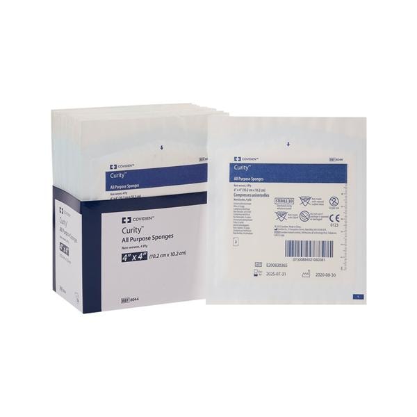 Curity Rayon/Polyester Blend All Purpose Sponge 4x4" 4 Ply Sterile Non-Woven LF, 24 BX/CA