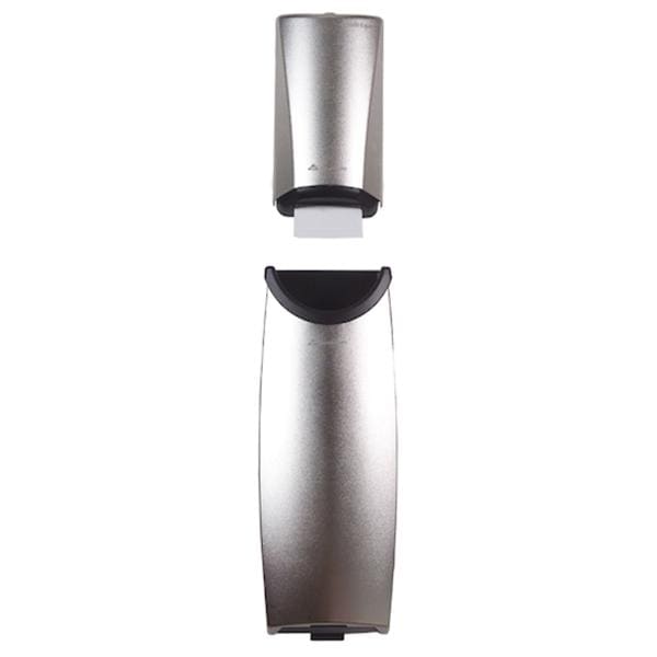 SAFE-T-GARD DOOR TISSUE DISPENSER AND TRASH RECEPTACLE BRUSHED STAINLESS, Ea