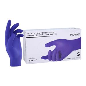 Nitrile Exam Gloves Small Purple Non-Sterile 300/Bx