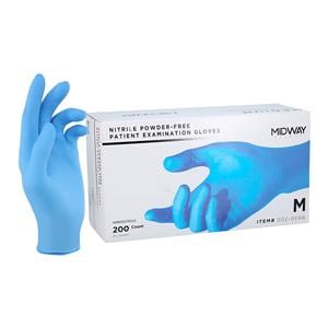 Nitrile Exam Gloves Medium Blue Non-Sterile 200/Bx