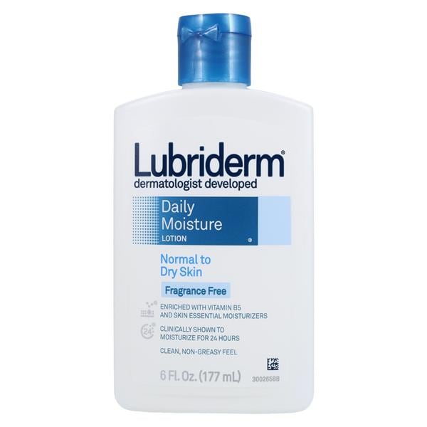 Lubriderm Daily Moisturizing Lotion 6oz Fragrance Free Bottle 6/Pk, 2 IP/CA
