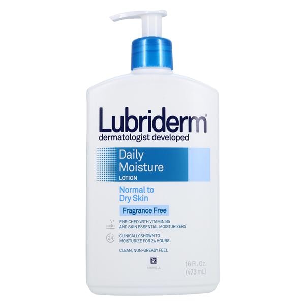 Lubriderm Daily Moisturizing Lotion 16oz Fragrance Free Bottle 3/Pk