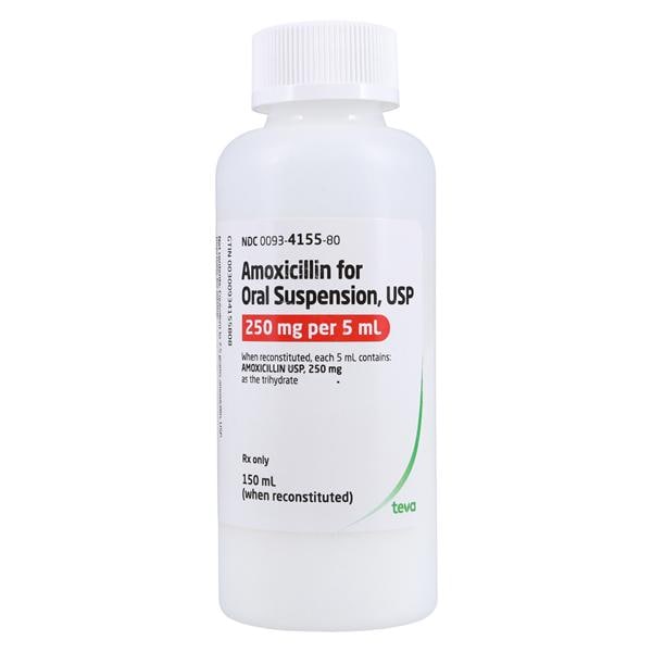 Amoxicillin Oral Suspension 250mg/5mL Bottle 150mL