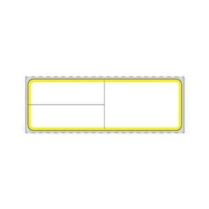 Direct Thermal Label Paper Yellow/White 4x1" 1" Core 8/Ca