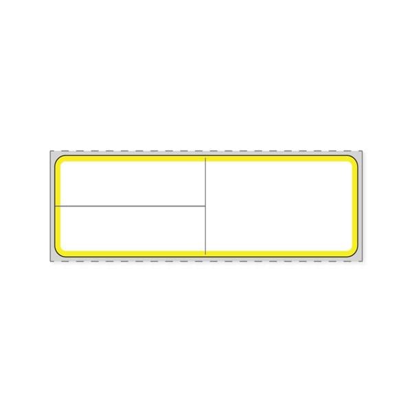 Direct Thermal Label Paper Yellow/White 4x1" 1" Core 8/Ca