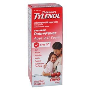 Tylenol Children Analgesic Liquid Dye-Free Cherry 4oz/Bt