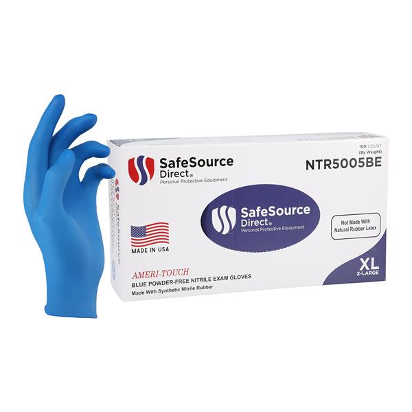 Powder Free Exam Gloves X-Large Blue _