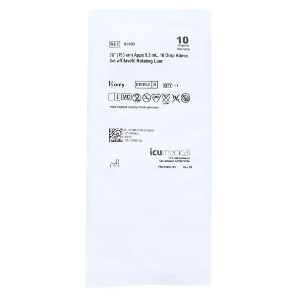 Extension Set 10 Drops 76" Rotating Luer 50/Ca