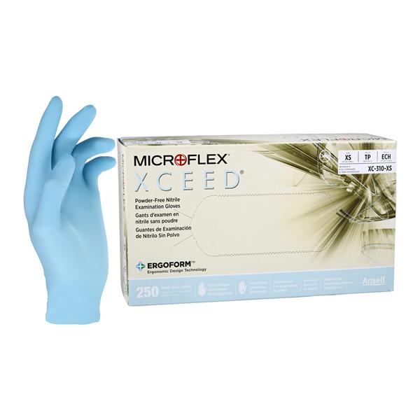 XCEED Nitrile Exam Gloves X-Small Blue Non-Sterile 250/Bx