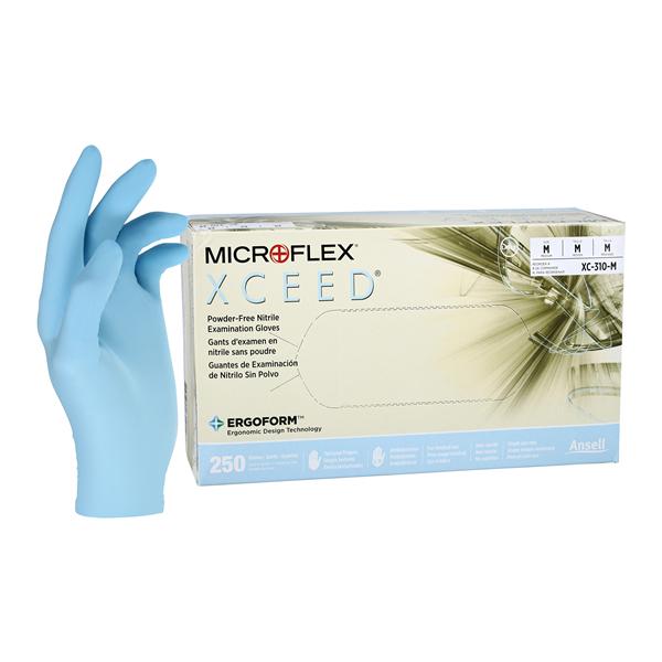 XCEED Nitrile Exam Gloves Medium Blue Non-Sterile 250/Bx