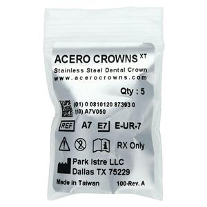 ACERO Crowns Size 7 2nd Primary Upper Right Molar 5/Pk 5/Pk