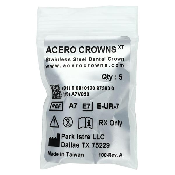 ACERO Crowns Size 7 2nd Primary Upper Right Molar 5/Pk 5/Pk