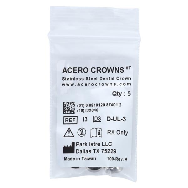 ACERO Crowns Size 3 1st Primary Upper Left Molar 5/Pk 5/Pk