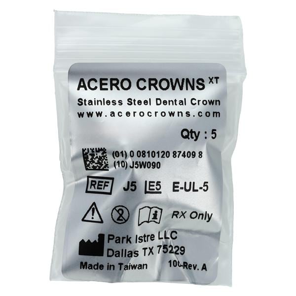 ACERO Crowns 5 2nd Primary Upper Left Molar 5/Pk 5/Pk