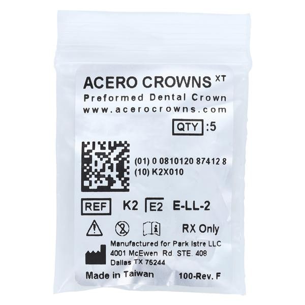 ACERO Crowns Size 2 2nd Primary Lower Left Molar 5/Pk 5/Pk