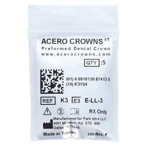 ACERO Crowns 3 2nd Primary Lower Left Molar 5/Pk 5/Pk