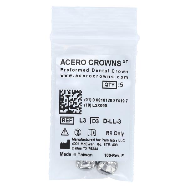 ACERO Crowns 3 1st Primary Lower Left Molar 5/Pk 5/Pk