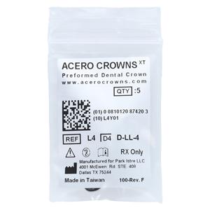 ACERO Crowns Size 4 1st Primary Lower Left Molar 5/Pk 5/Pk
