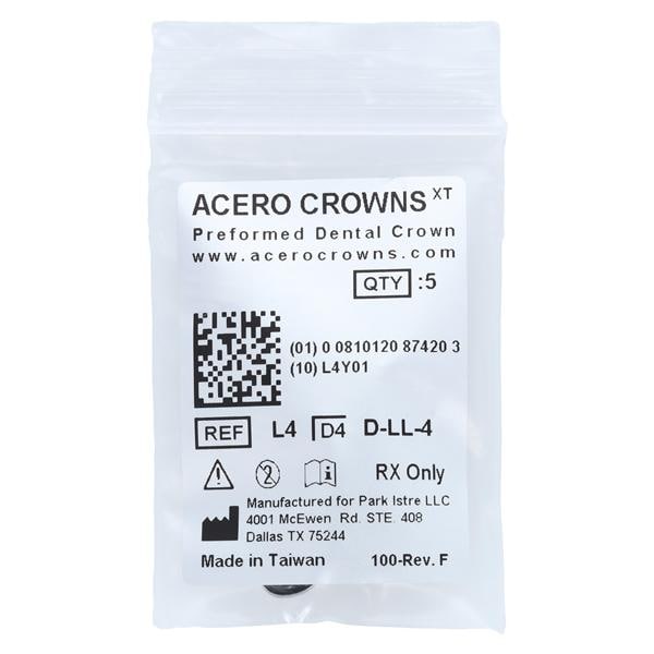 ACERO Crowns Size 4 1st Primary Lower Left Molar 5/Pk 5/Pk