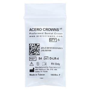 ACERO Crowns 4 1st Primary Lower Right Molar 5/Pk 5/Pk