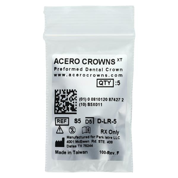ACERO Crowns Size 5 1st Primary Lower Right Molar 5/Pk 5/Pk