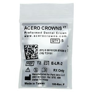 ACERO Crowns 2 2nd Primary Lower Right Molar 5/Pk 5/Pk