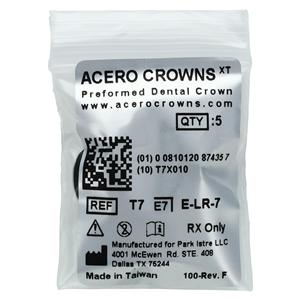 ACERO Crowns 7 2nd Primary Lower Right Molar 5/Pk 5/Pk