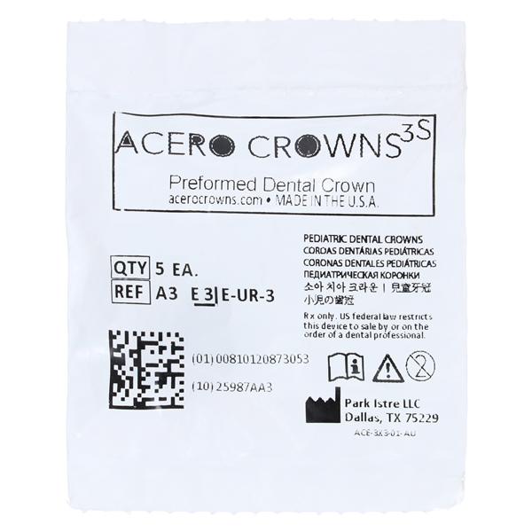ACERO Crowns Size 2 2nd Primary Upper Right Molar 5/Pk 5/Pk