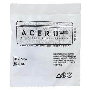 ACERO Crowns Size 6 2nd Primary Upper Right Molar 5/Pk 5/Pk