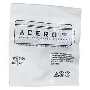 ACERO Crowns Size 7 2nd Primary Upper Right Molar 5/Pk 5/Pk