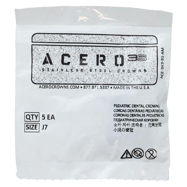 ACERO Crowns 7 2nd Primary Upper Left Molar 5/Pk 5/Pk