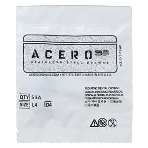 ACERO Crowns 4 1st Primary Lower Left Molar 5/Pk 5/Pk