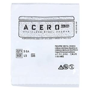 ACERO Crowns Size 5 1st Primary Lower Left Molar 5/Pk 5/Pk