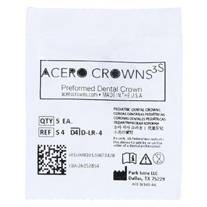 ACERO Crowns Size 4 1st Primary Lower Right Molar 5/Pk 5/Pk