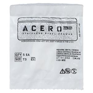 ACERO Crowns 3 2nd Primary Lower Right Molar 5/Pk 5/Pk