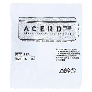 ACERO Crowns 6 2nd Primary Lower Right Molar 5/Pk 5/Pk