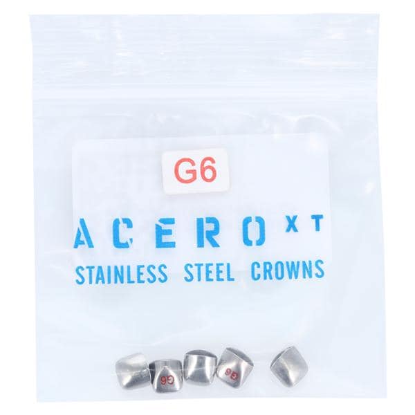 ACERO Crowns Size 6 Primary Upper Left Lateral 5/Pk 5/Pk