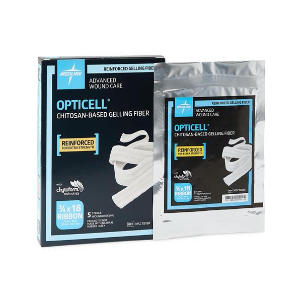 Opticell Gelling Fiber Wound Dressing 3/4x18" Non-Adhesive