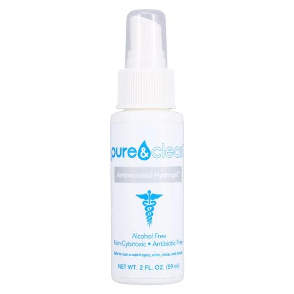Pure & Clean Hydrogel Wound Care Topical Spray Alcohol Free 2oz Spray Bottle Ea, 24 EA/BX