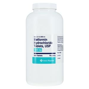 Metformin HCl Tablets 1000mg Bottle 500/Bottle Each