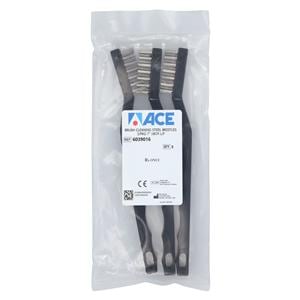 Instrument Cleaning Brush Steel Bristle Steel Non-Sterile Reusable 3/Pkg