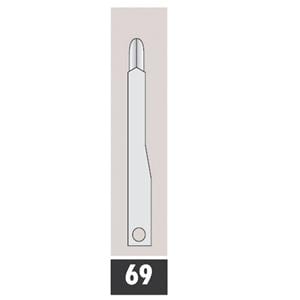 Stainless Steel Sterile Surgical Blade #69 Disposable 10/Pkg